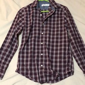Burgundy Nautica Longsleeve Button up